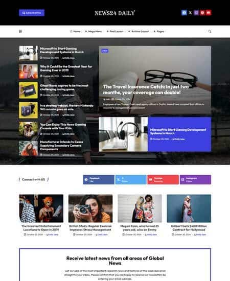 Página inicial de site de notícias com várias manchetes.