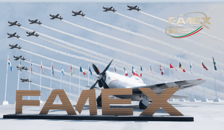 Aeroplanos em formação no evento FAMEX 2025.
