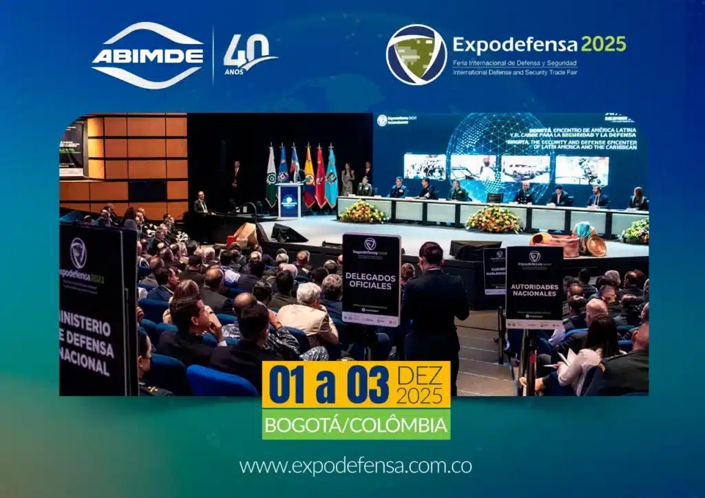 Evento Expodefensa 2025 em Bogotá, Colômbia.