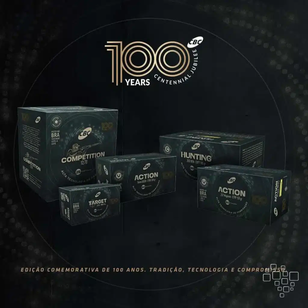 Caixas de munição CBC, edição comemorativa 100 anos.