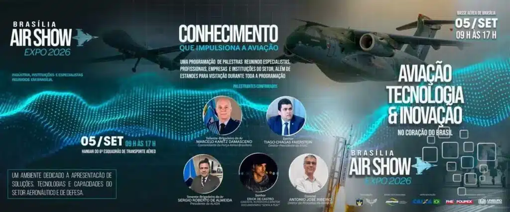 Brasília Air Show 2026: Aviação, tecnologia e inovação.