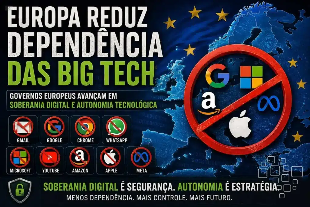 Europa busca soberania digital e autonomia tecnológica.
