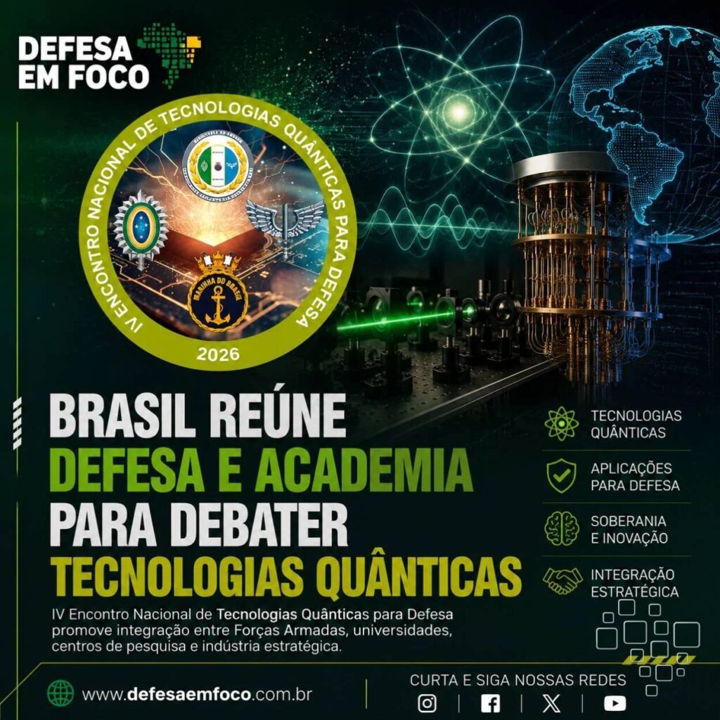Brasil debate tecnologias quânticas para defesa.
