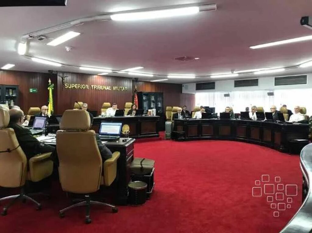 Sessão do Superior Tribunal Militar em Brasília, Brasil.