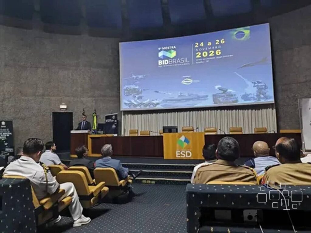 Palestra sobre BID Brasil em auditório, novembro 2026.